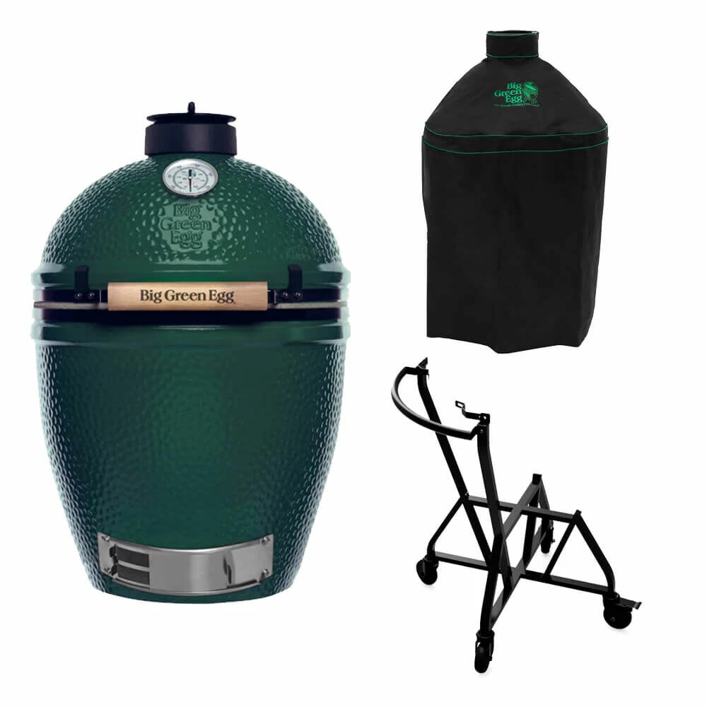 Big Green Egg Large Barbecue ø 47 Cm Keramiek Groen Met IntEGGrated Nest, Handler En Hoes 1 Big Green Egg Large Barbecue ø 47 Cm Keramiek Groen Met IntEGGrated Nest, Handler En Hoes