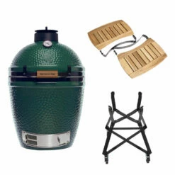 Big Green Egg Medium Barbecue ø 38 Cm Keramiek Groen Met Onderstel En Acaciahouten Zijtafels
