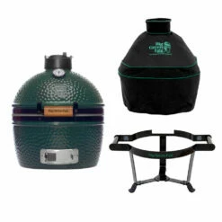 Big Green Egg MiniMax Barbecue ø 33 Cm Keramiek Groen Met Portable Nest, Acaciahouten Zijtafels En Hoes