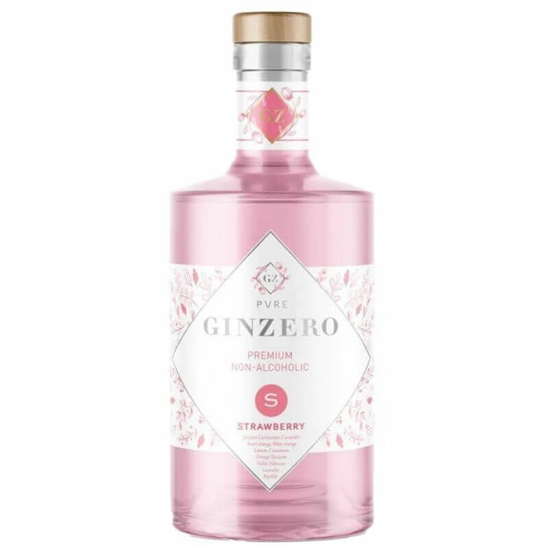 Ginzero Alcoholvrije Gin Aardbei 0,7 Liter 1 Ginzero Alcoholvrije Gin Aardbei 0,7 Liter